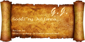Godány Julianna névjegykártya